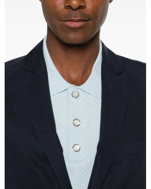 Antony Morato Blue Notched-Lapel Blazer for men