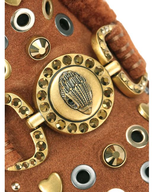 Kurt Geiger Brown Eagle Head Studded Boots