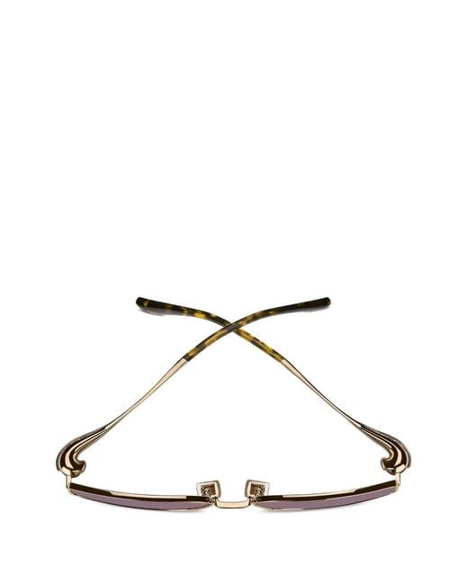 Etro Purple Geometric-Frame Sunglasses