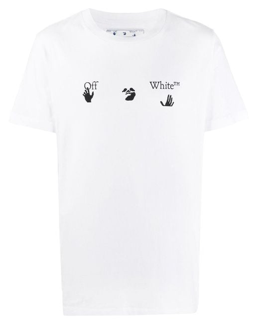 Off-White c/o Virgil Abloh Big OW Logo Tee in White für Herren