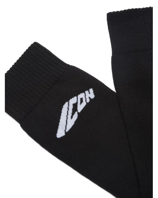 DSquared² Black Icon-Logo Socks for men