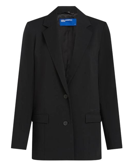 Karl Lagerfeld Black Karl Quote Blazer