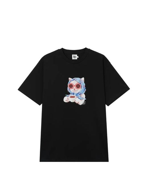 B+ AB Black Cat-Graphic T-Shirt