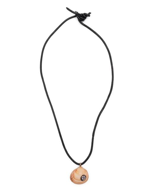 Dezso by Sara Beltran Metallic 18K Rose Natural Anadara Sapphire Necklace