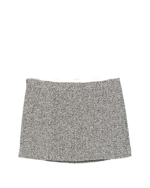 Michael Kors Gray Tweed-Effect Mini Skirt