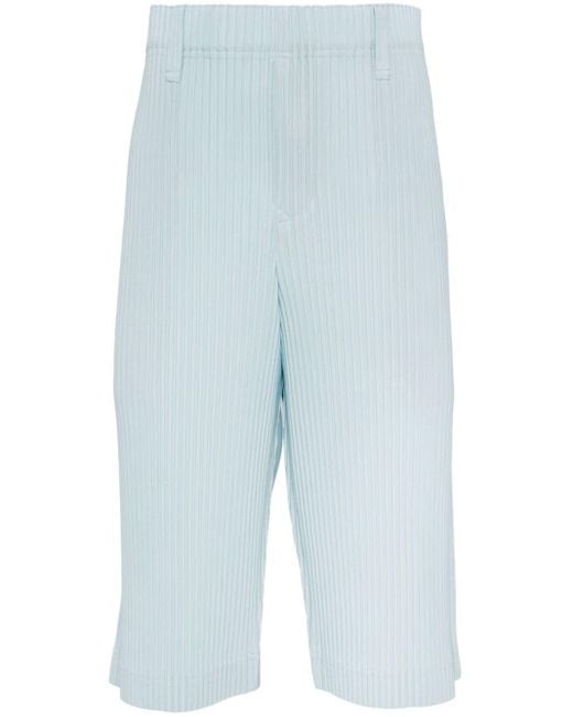 Shorts plissettati di Homme Plissé Issey Miyake in Blue da Uomo