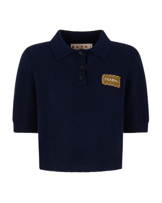 Marni Blue Polo Sweater
