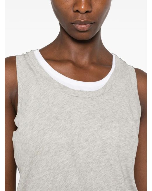 The Row White Sleeveless Jersey Tank Top