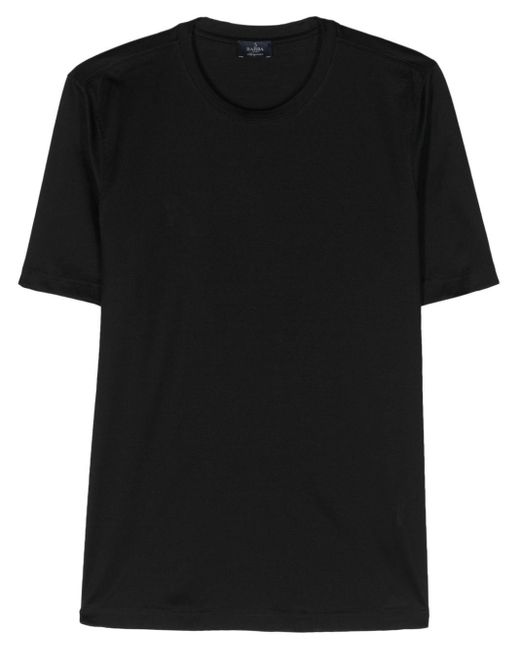 Barba Napoli Black Short-sleeve Cotton T-shirt for men