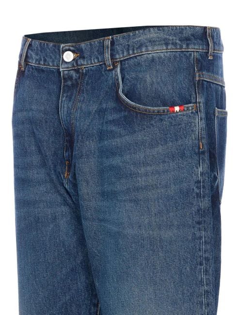 AMISH Whiskering-effect jeans in Blue für Herren