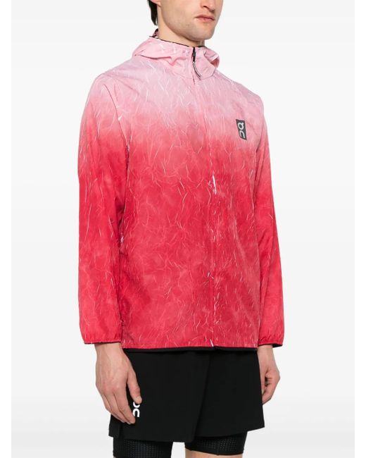 On Shoes Pink Pace Running Jacket for men