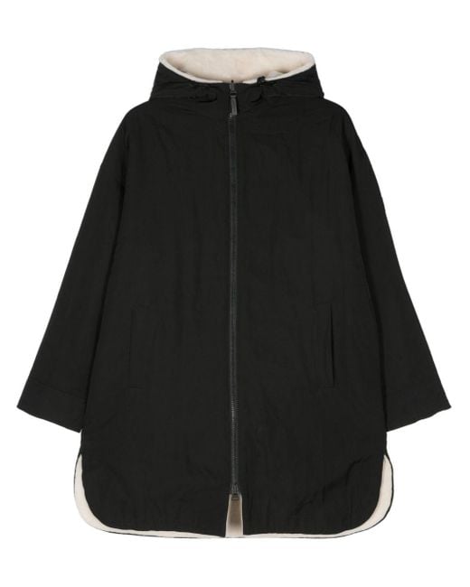Manteau en peau lainée à design réversible Yves Salomon en coloris Black