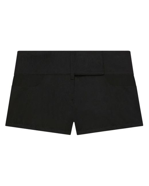 Courreges Black Belted Mini Shorts