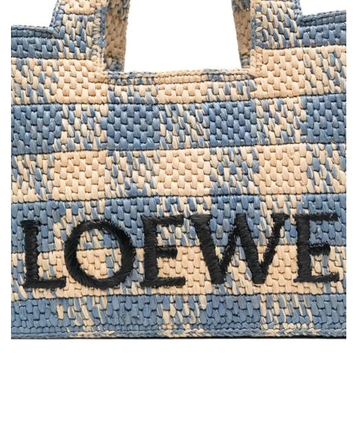 Loewe Font Kleine Shopper in het Blue