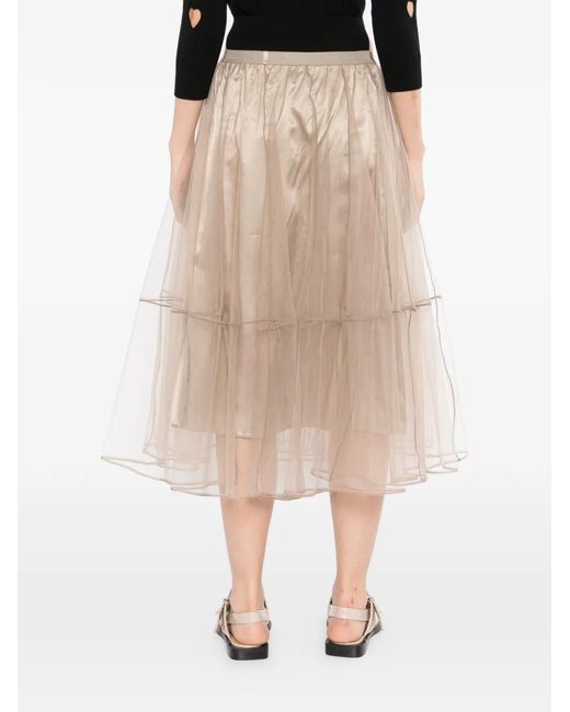 JNBY Natural Tulle Midi Skirt