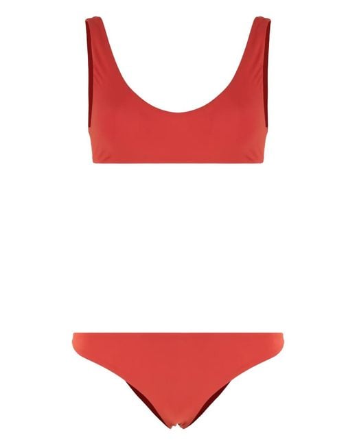 Lido Red Ottantauno Tie-Back Bandeau Bikini