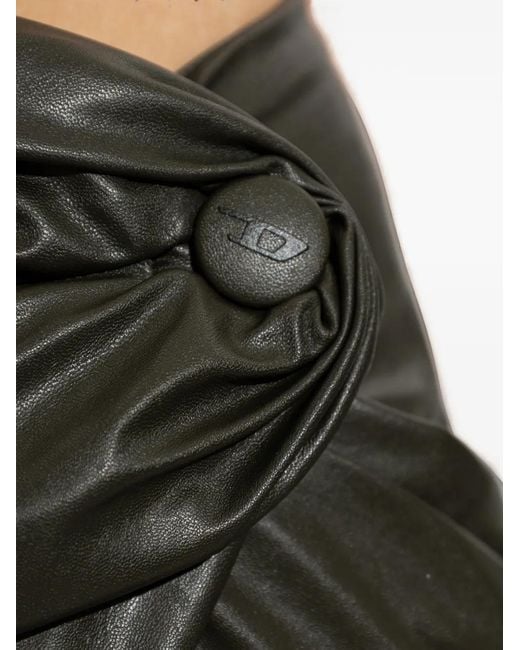 DIESEL Black Draped Pencil Skirt With Split