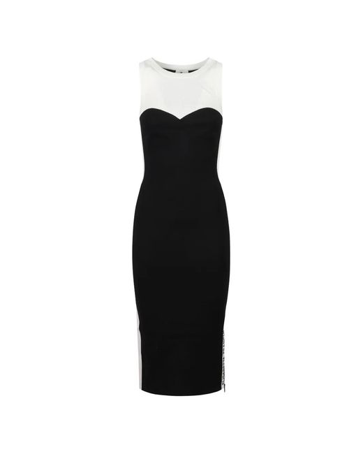 Elisabetta Franchi Black Contrast-Panel Sleeveless Dress