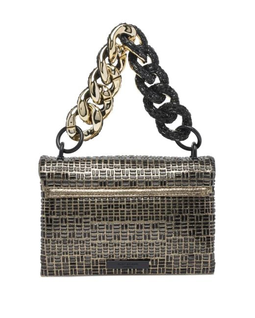 Kurt Geiger Black Mini Kensington Chain Shoulder Bag