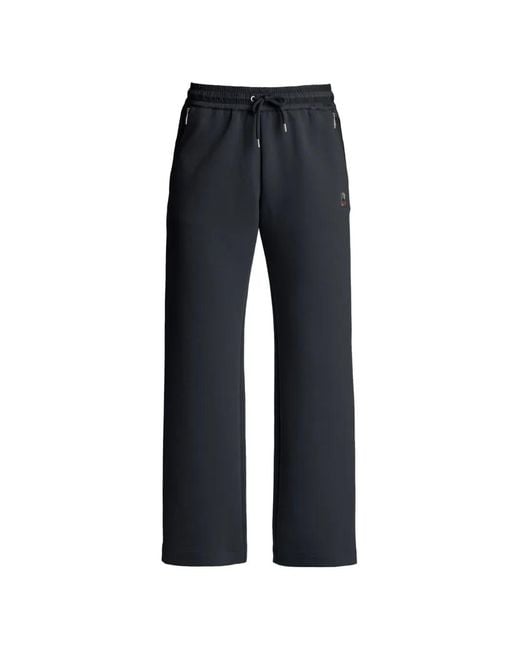 Parajumpers Blue Shanley Logo-Patch Track Pants