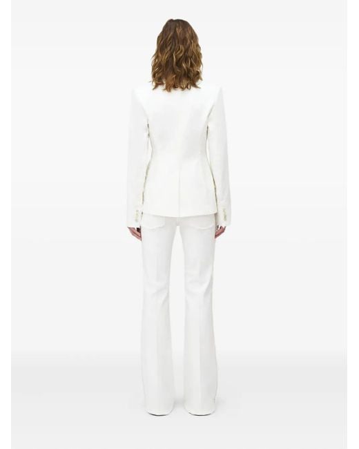 McQueen White Wide-Leg Jeans