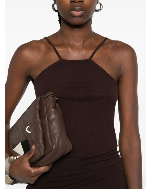 Rick Owens Skorpio Ribgebreide Top Met Spaghettibandjes in het Brown