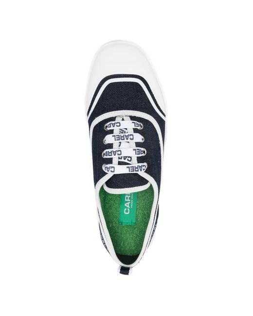 CAREL PARIS White Denim Fabric Trainers