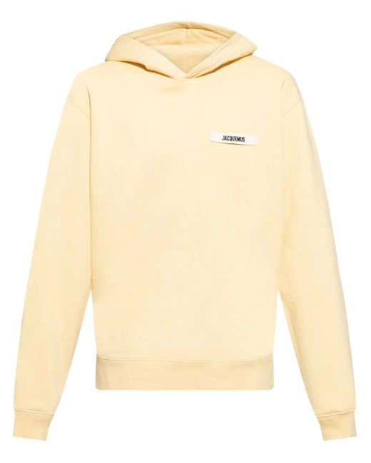 Jacquemus Le Hoodie Gros Grain Hoodie in het Natural voor heren