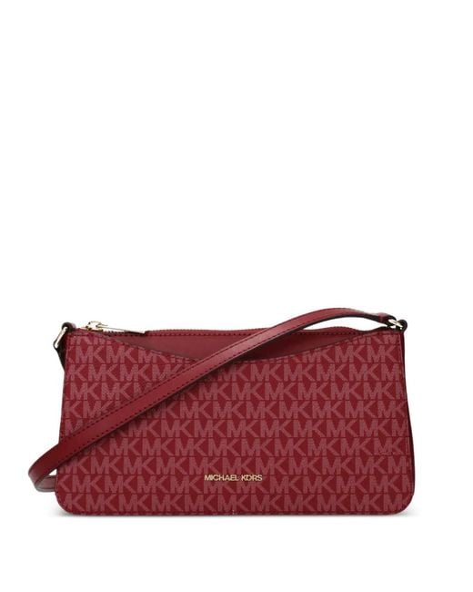 Michael Kors Red Sac Porté Épaule À Motif Monogrammé