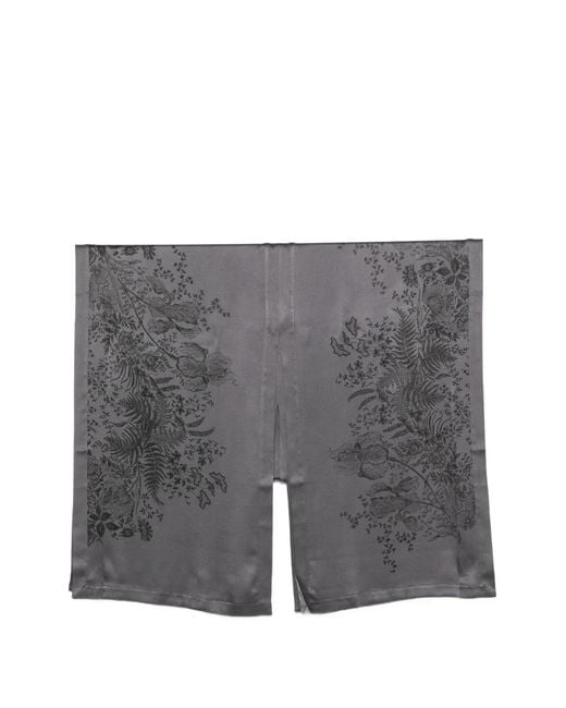 Carine Gilson Gray Floral-Print Kaftan