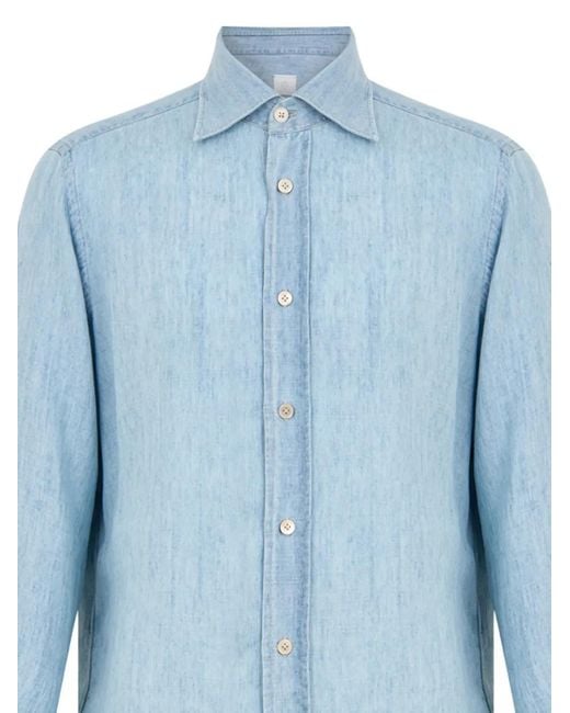 Eleventy Blue Denim Shirt for men