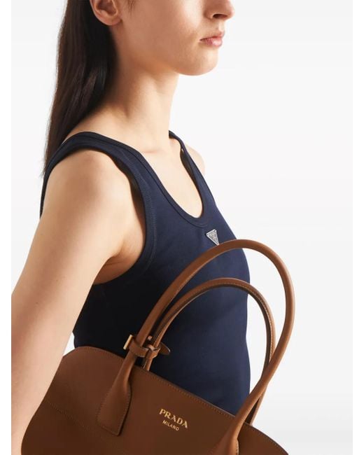 Prada Top Met Emaille in het Blue