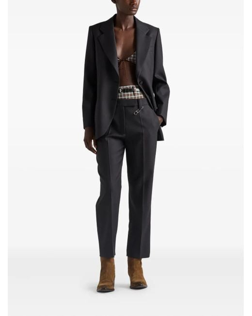 Prada Black Notched-Lapel Blazer