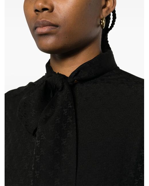 Palm Angels Sjaal Met Monogram Jacquard in het Black