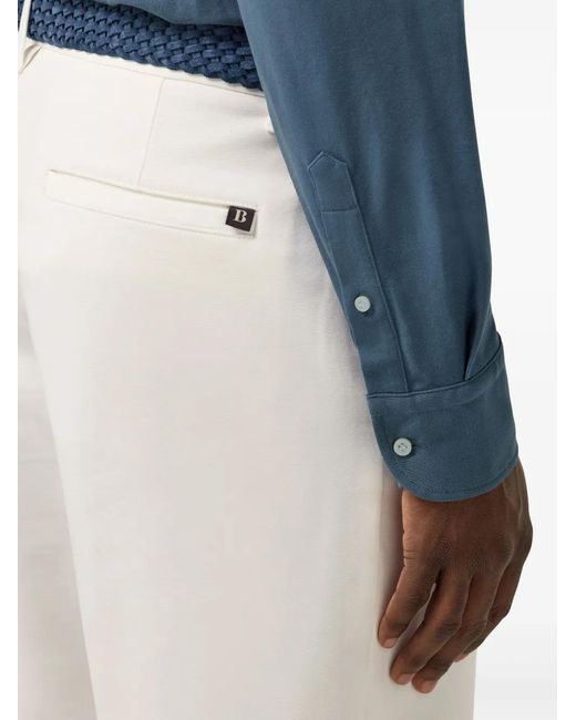 Boggi Blue Button-Down Shirt for men