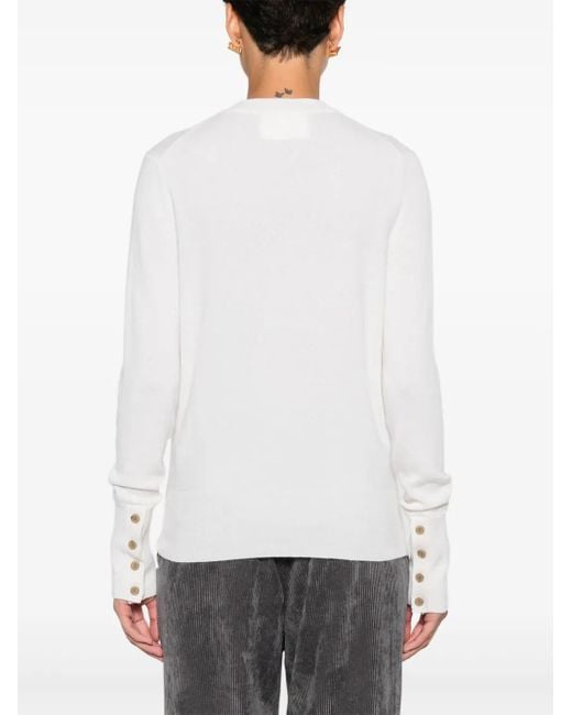 Lisa Yang White Button-Front Cardigan