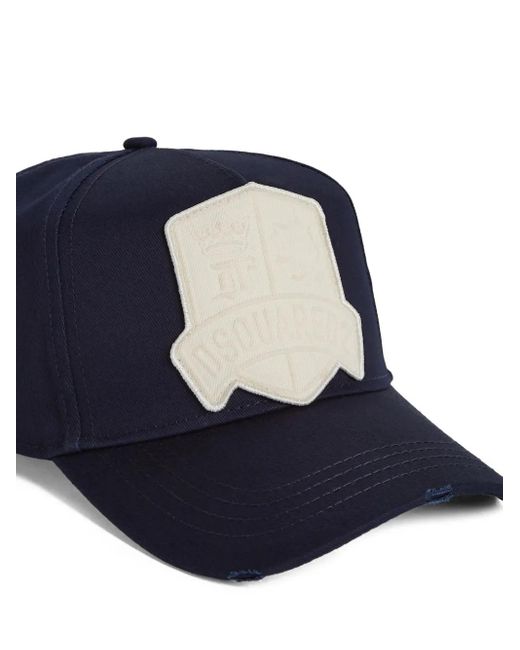 DSquared² Blue Crest-Appliqué Baseball Cap for men