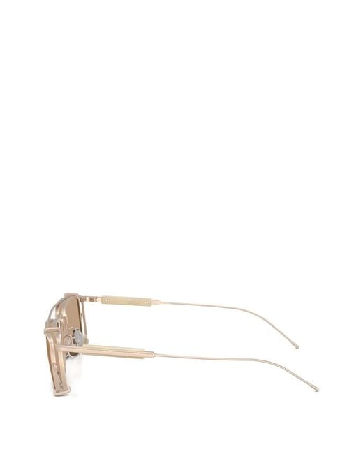 Brunello Cucinelli White Rectangle-Frame Glasses for men