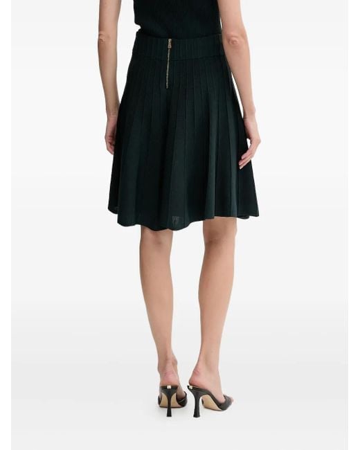 Guess Black Ribbed Button-Detailed Mini Skirt