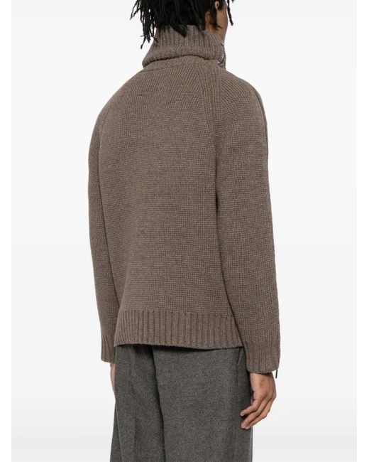 Helmut Lang Brown Suitcase Turtleneck Jumper for men