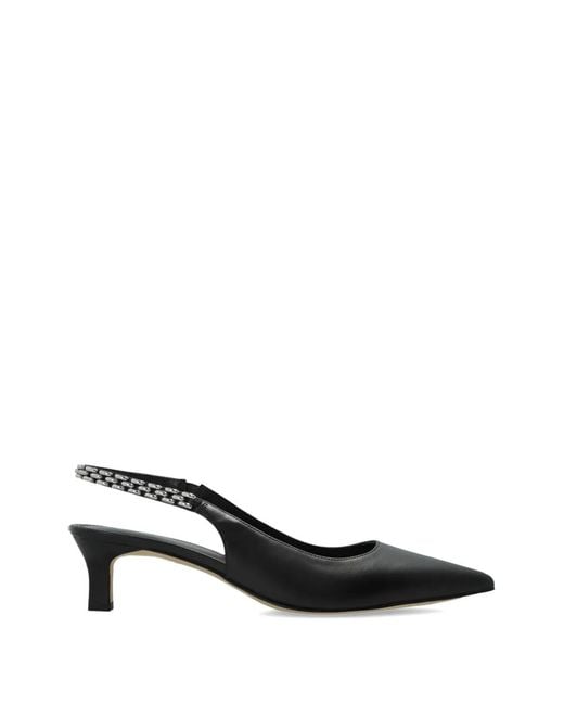 MICHAEL Michael Kors Black Chain-Detail Pointed Leather Pumps