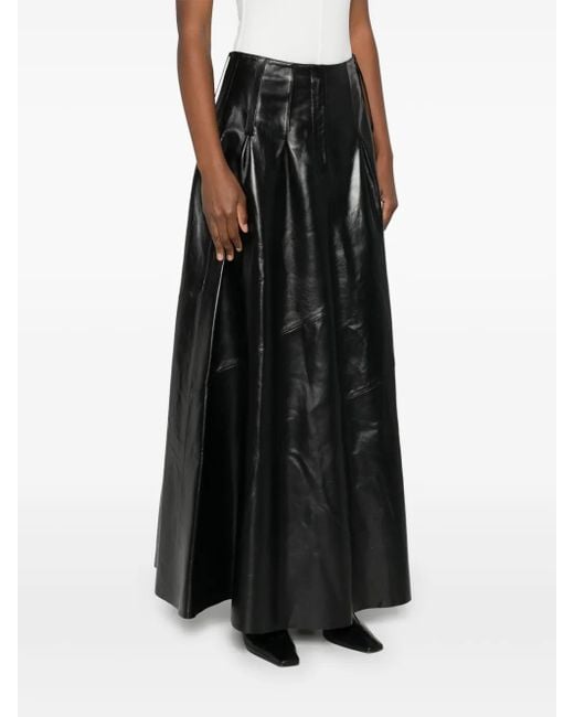 Cassell Black Panelled Midi Skirt