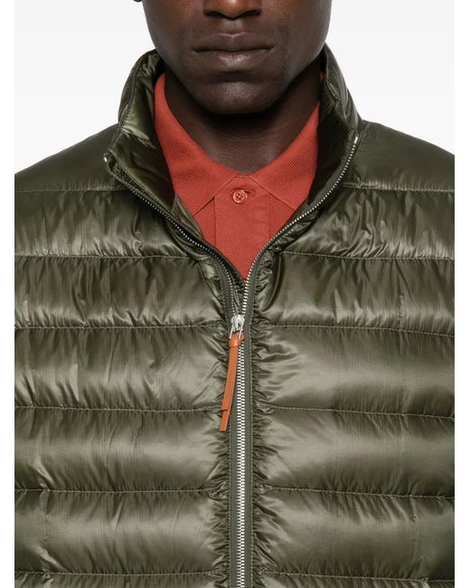 Jil Sander Green Quilted Puffer Jacket for men