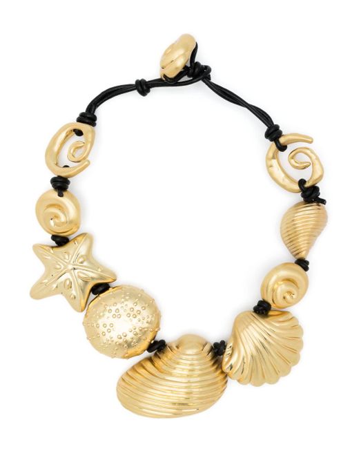 Bimba Y Lola Metallic Shell-charm Necklace