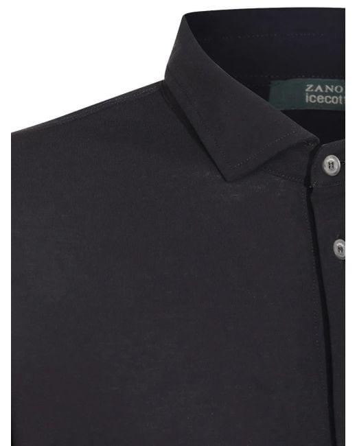 Zanone Blue Button-Up Shirt for men