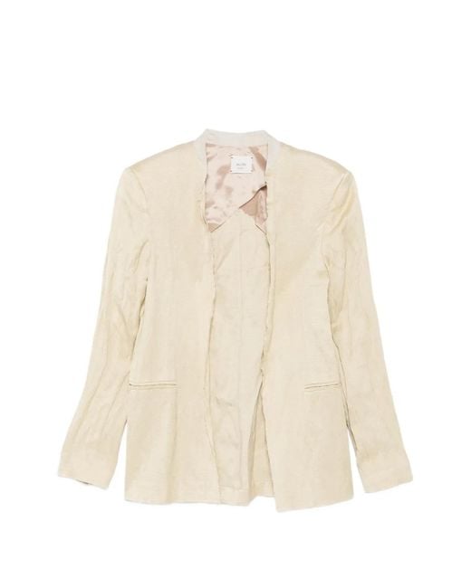 Alysi Natural Blazer À Design Ouvert