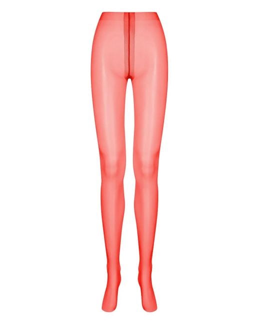 Maison Close Red Voile Tights