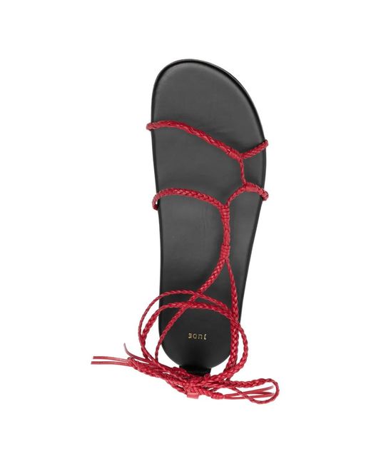 Jude White Atlas Woven Flat Sandals