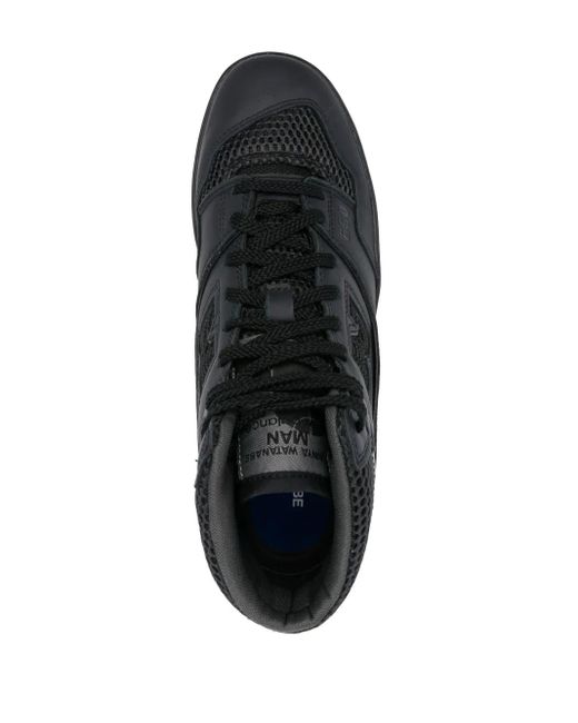 メンズ Junya Watanabe Bb650 レザースニーカー Black