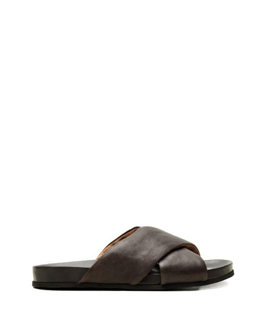 Common Projects Brown Leather Flat Sandals